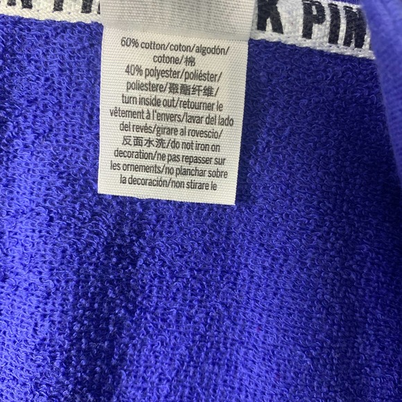 PINK Victoria's Secret‎ Womens Sweater Size XS Blue T-Snap Button Up Pullover - Picture 10 of 11